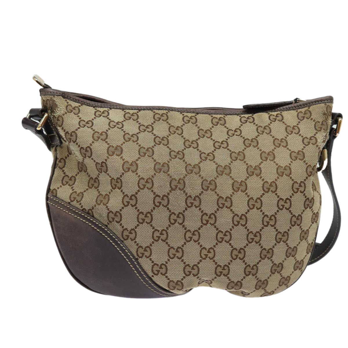 GUCCI GG Canvas Shoulder Bag Beige Gold 169998 85721