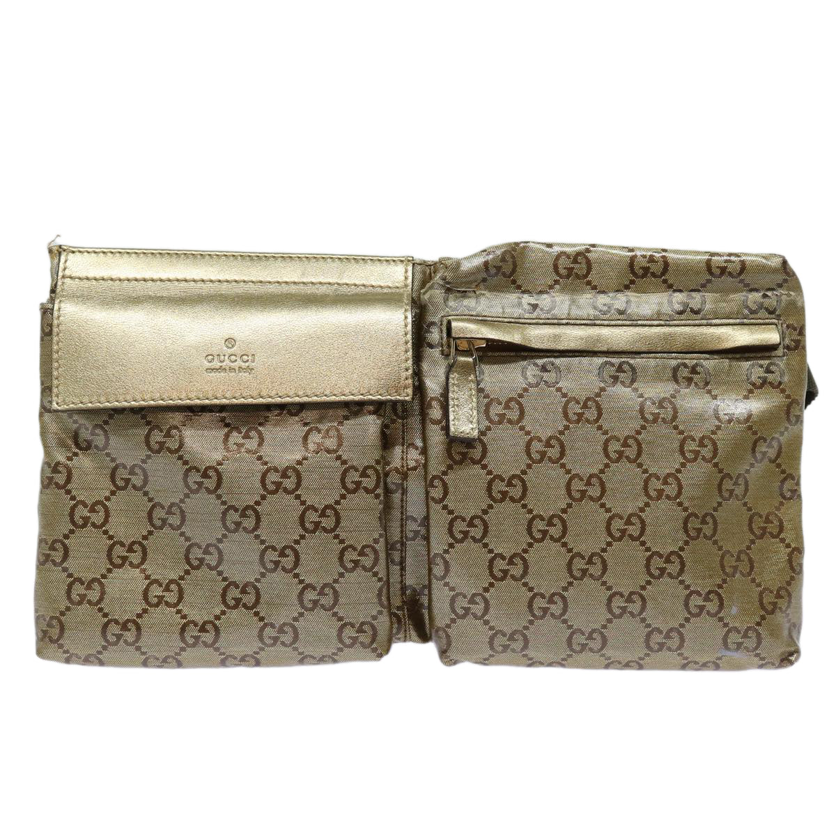 GUCCI GG Crystal Waist bag Gold 28566 85723