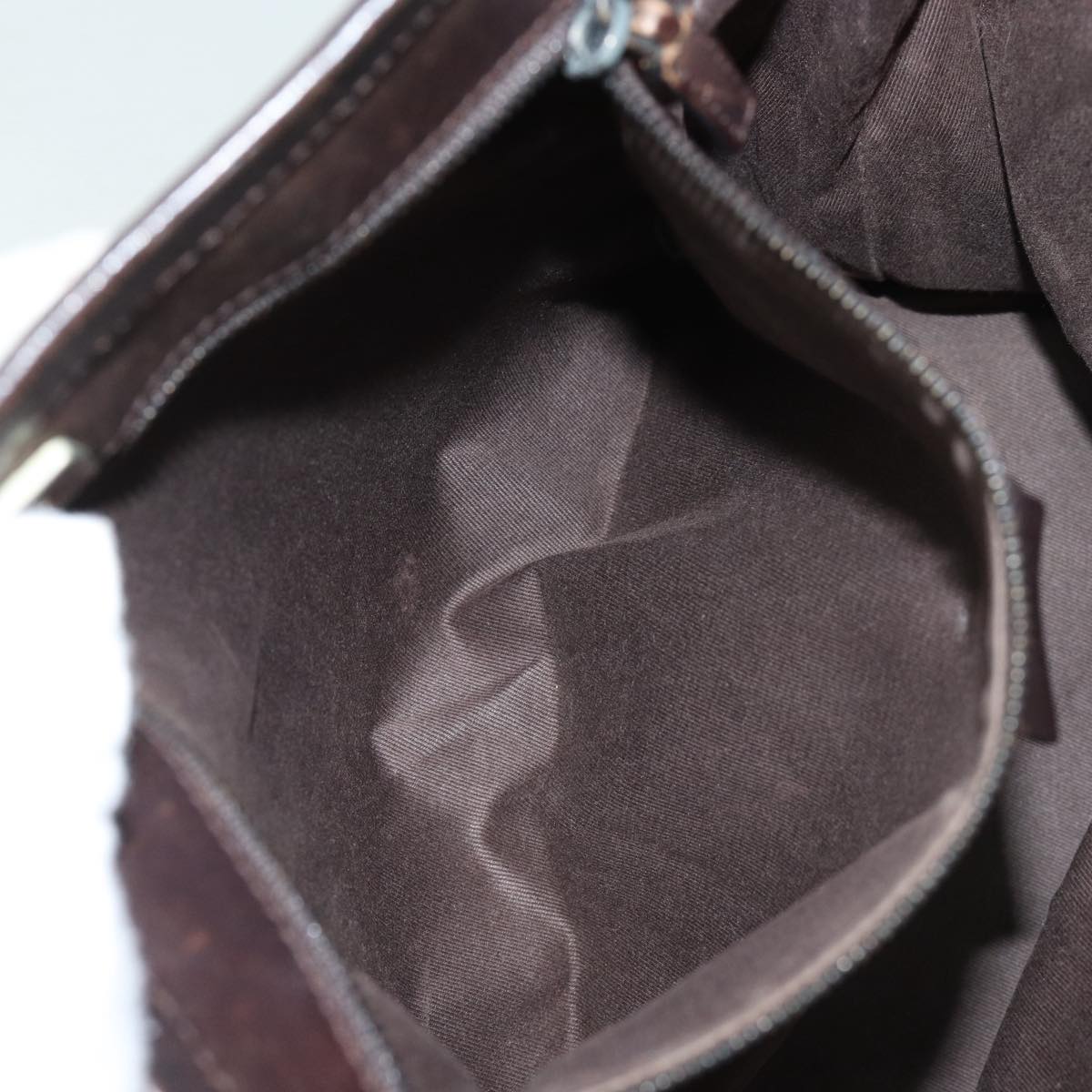 GUCCI GG Canvas Shoulder Bag Beige Brown Silver 106240 85726