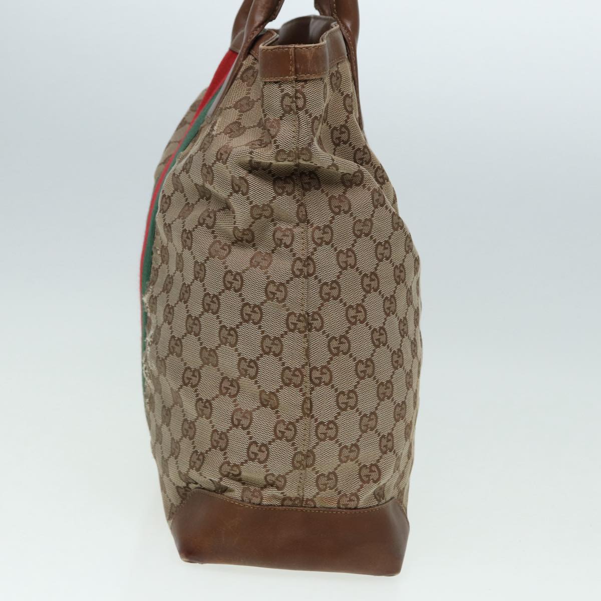 GUCCI GG Canvas Web Sherry Line Hand Bag Beige Silver 2058 002 5100 85747