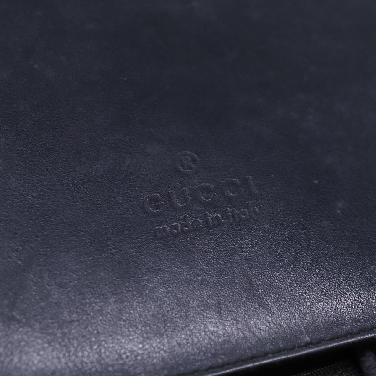 GUCCI Backpack Nylon Leather Black 85892
