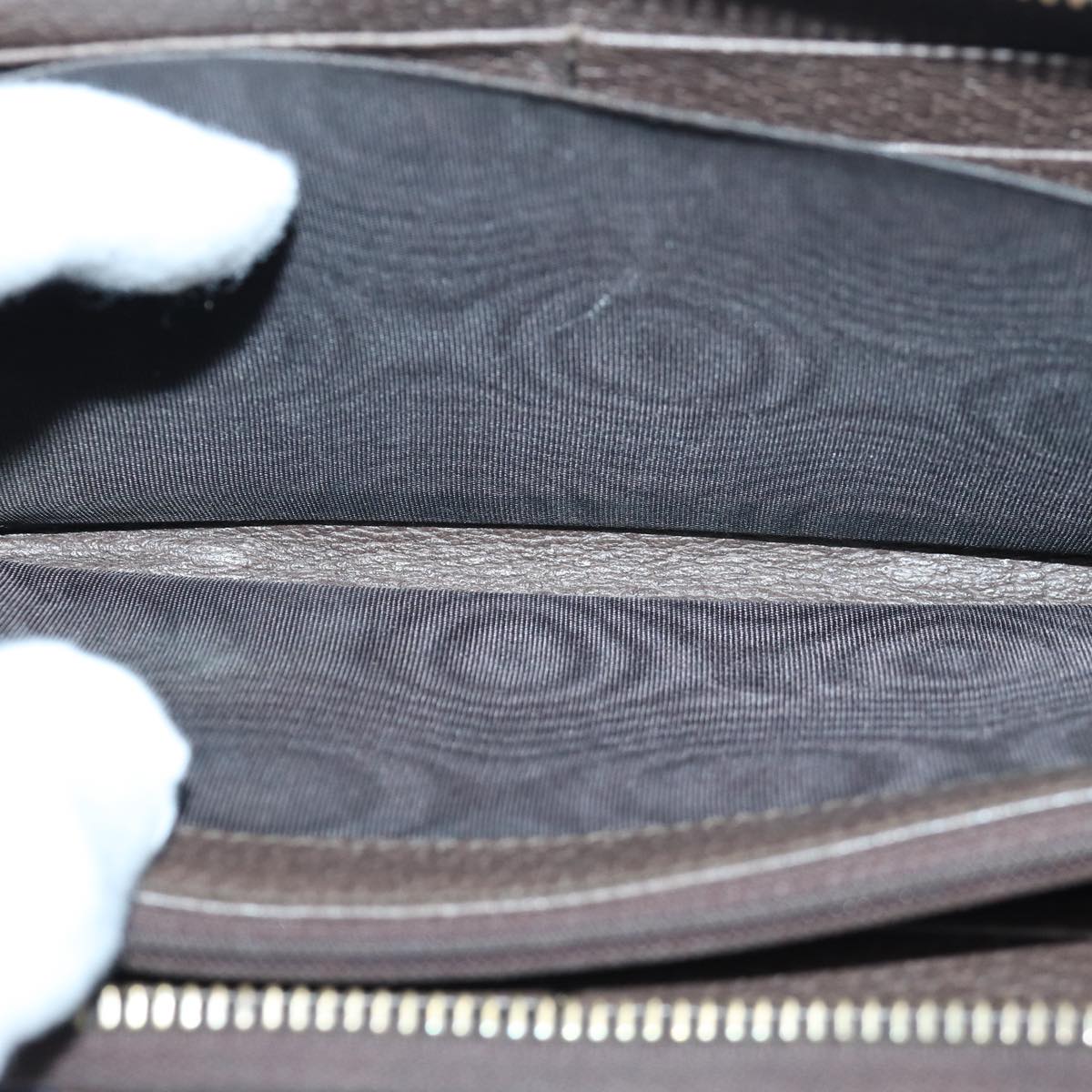 GUCCI GG Supreme Long Wallet PVC Beige Silver Beige 473909 85893