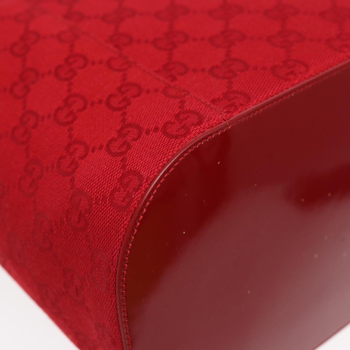 GUCCI GG Canvas Shoulder Bag Red 001 3738 85971