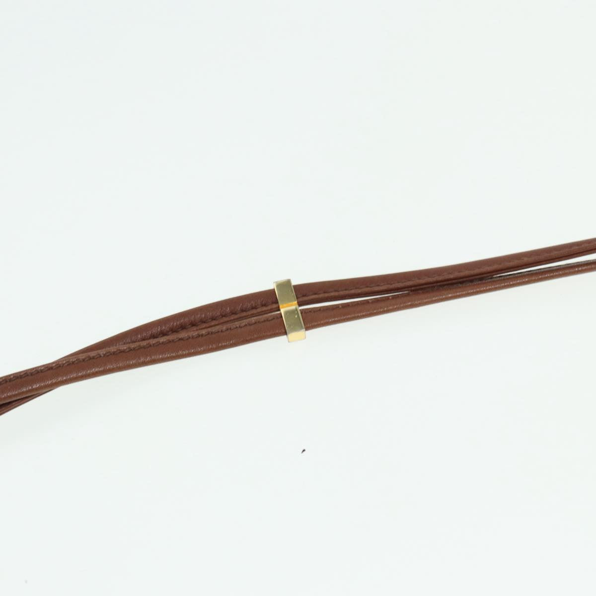 GUCCI Shoulder Bag Leather Brown Gold 001 261 1089 85976