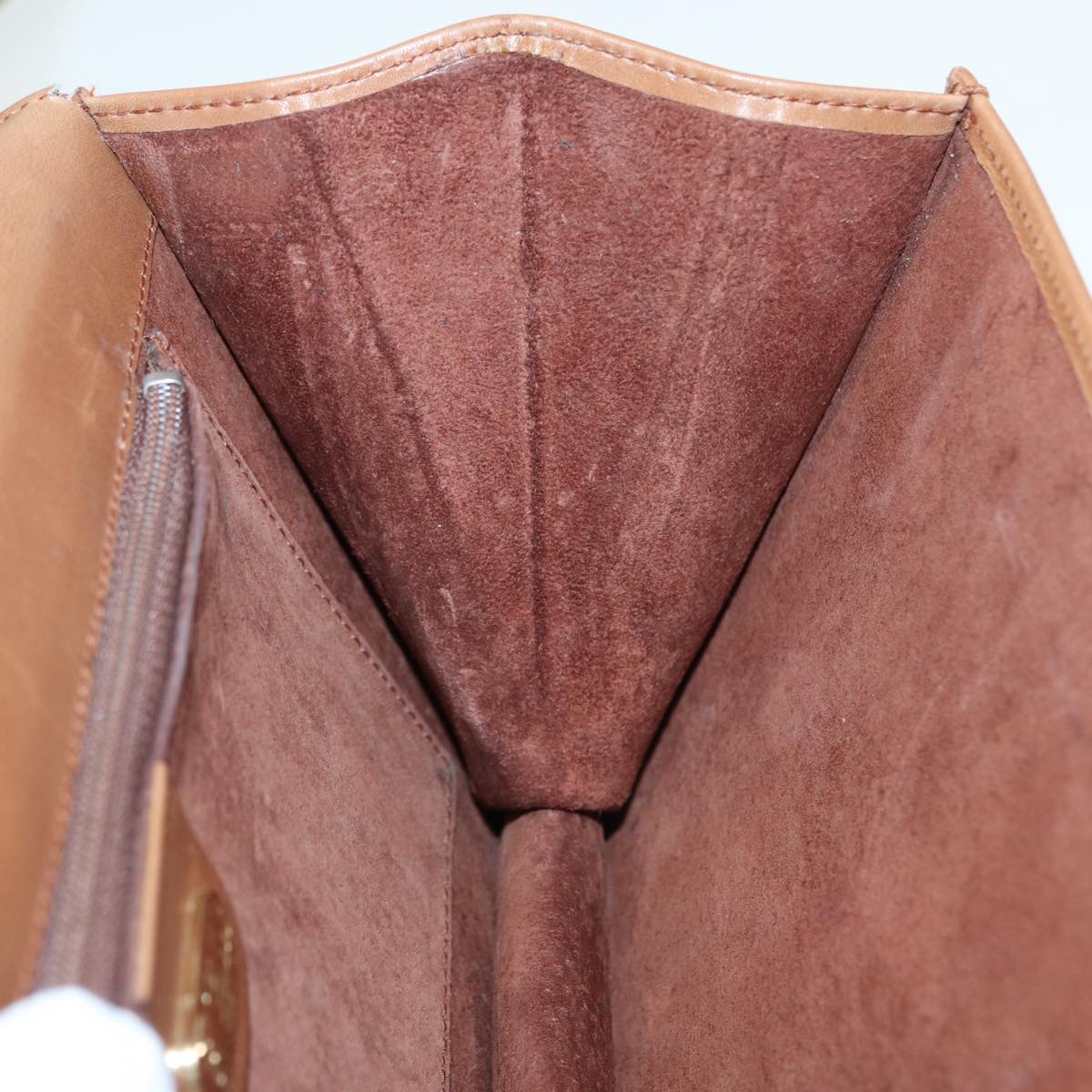 GUCCI Shoulder Bag Leather Brown Gold 004 406 0105 85985