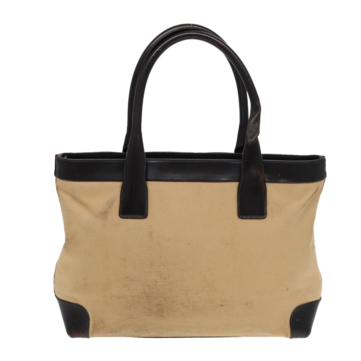 GUCCI Web Sherry Line Hand Bag Canvas Beige Gold Red 002 1119 85986