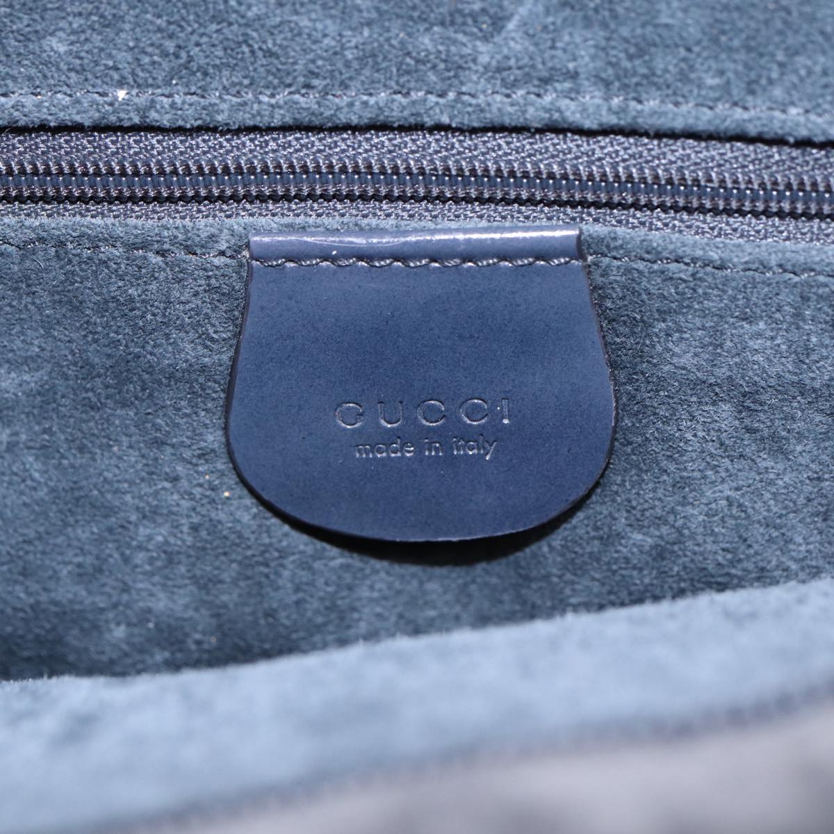 GUCCI Hand Bag Suede 2way Gray 002 2113 0475 85988