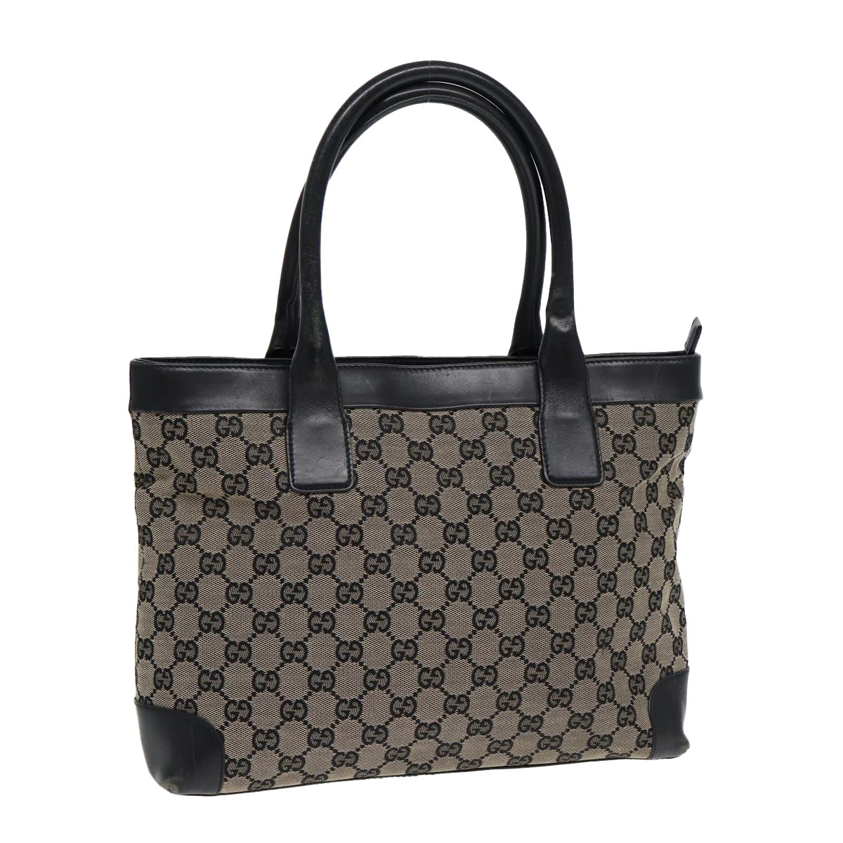 GUCCI GG Canvas Hand Bag Navy Gold 002 1119 85995