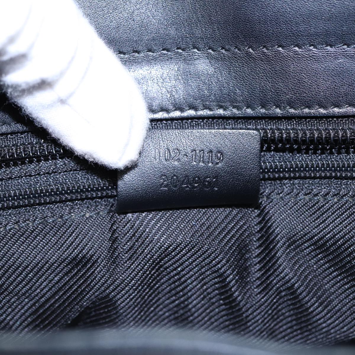 GUCCI GG Canvas Hand Bag Navy Gold 002 1119 85995