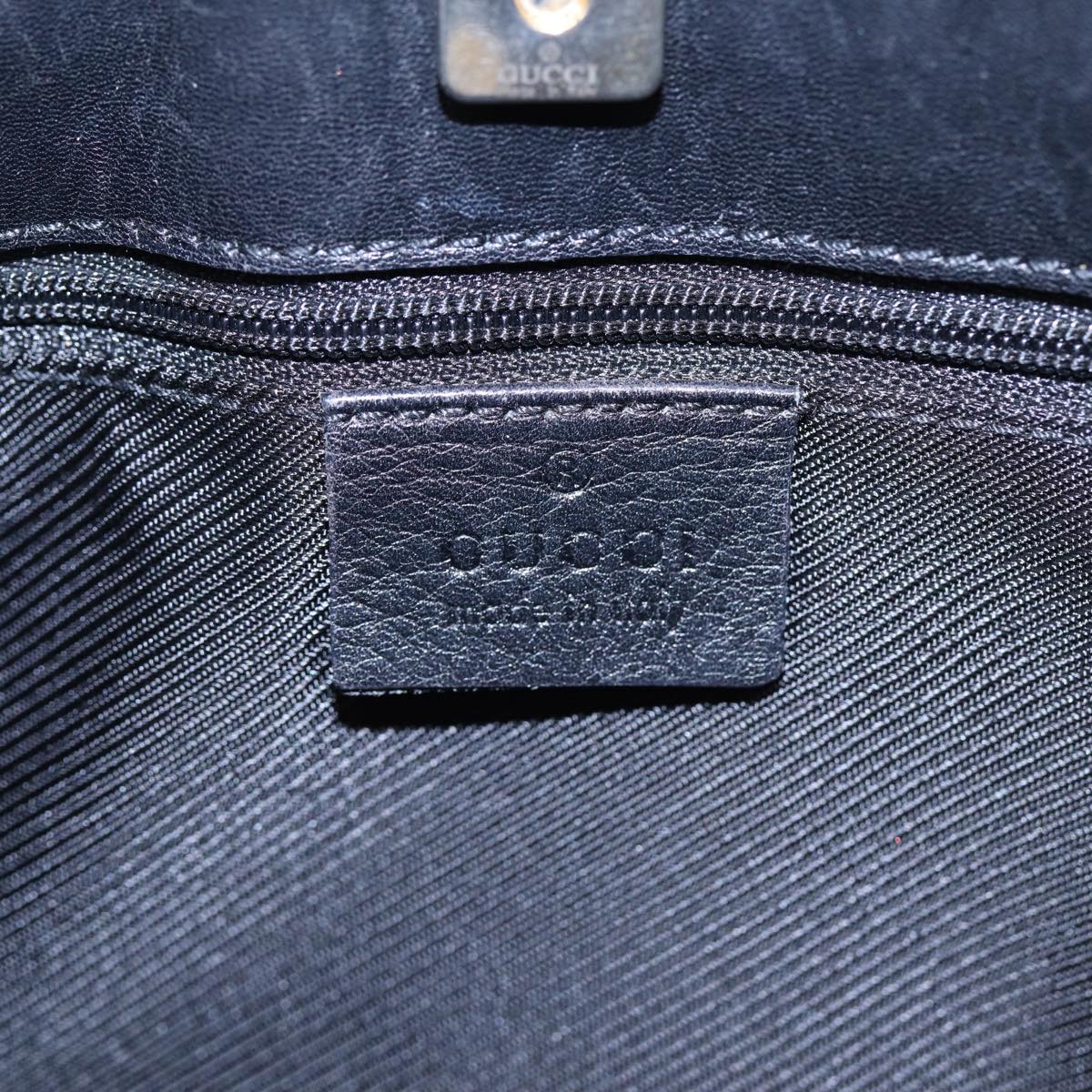 GUCCI GG Canvas Shoulder Bag Black Gold 33900 85998