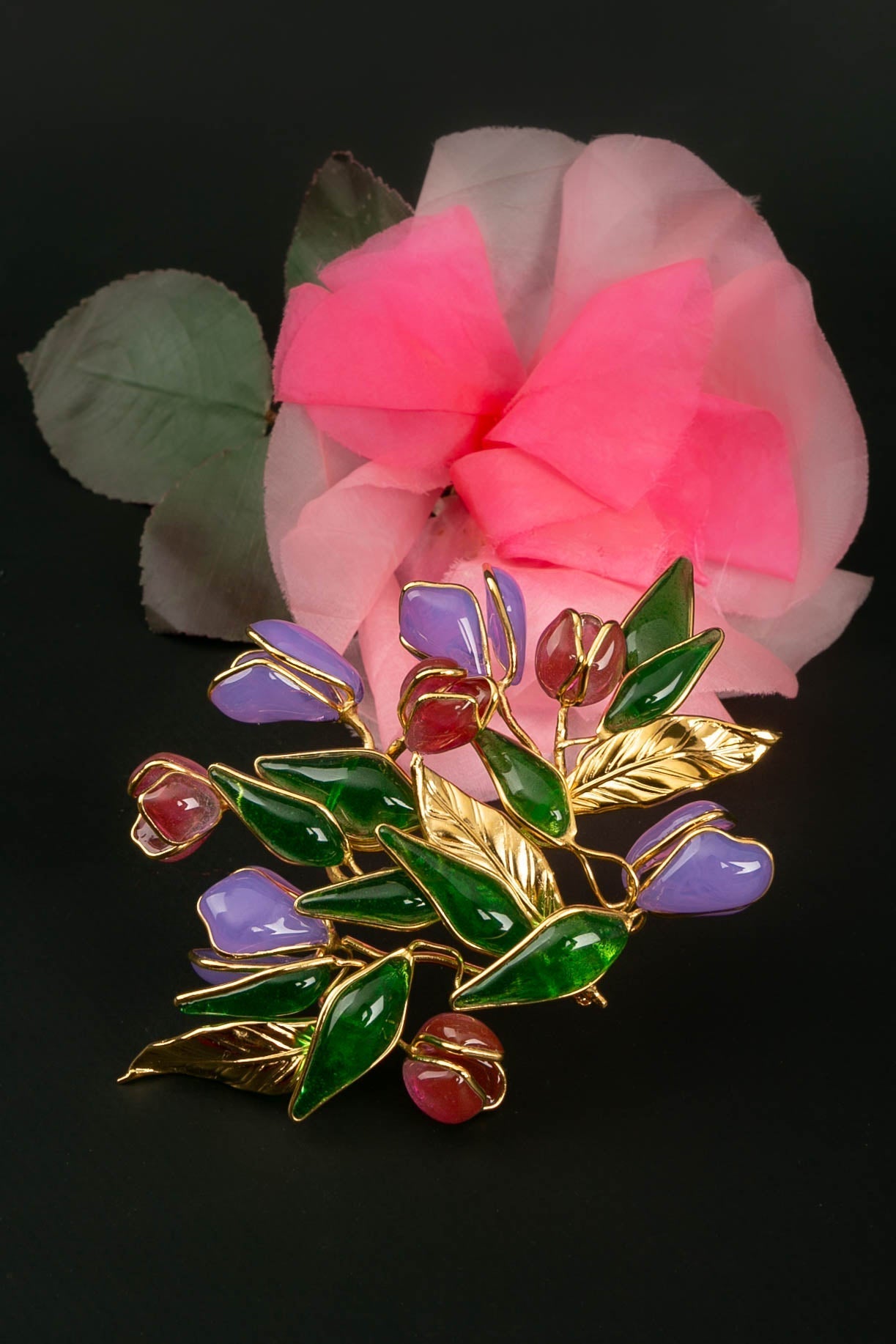 Broche en pÃƒÆ’Ã‚Â¢te de verre Augustine