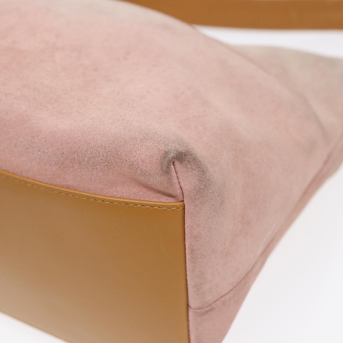 GUCCI Hand Bag Suede Pink Gold 001 3386 86157