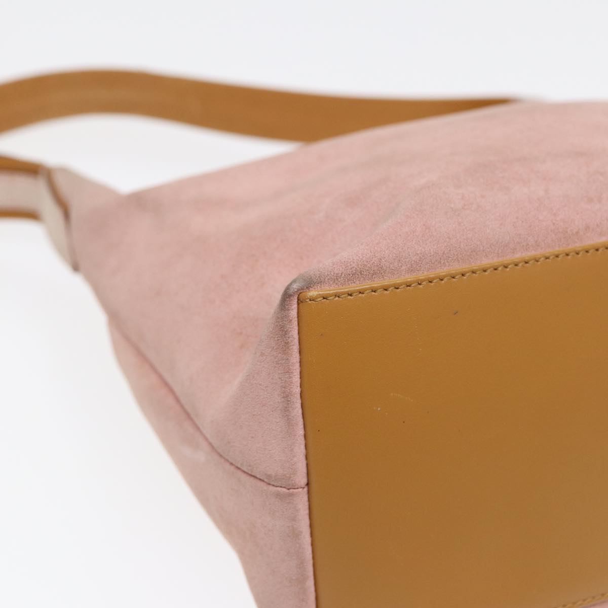 GUCCI Hand Bag Suede Pink Gold 001 3386 86157
