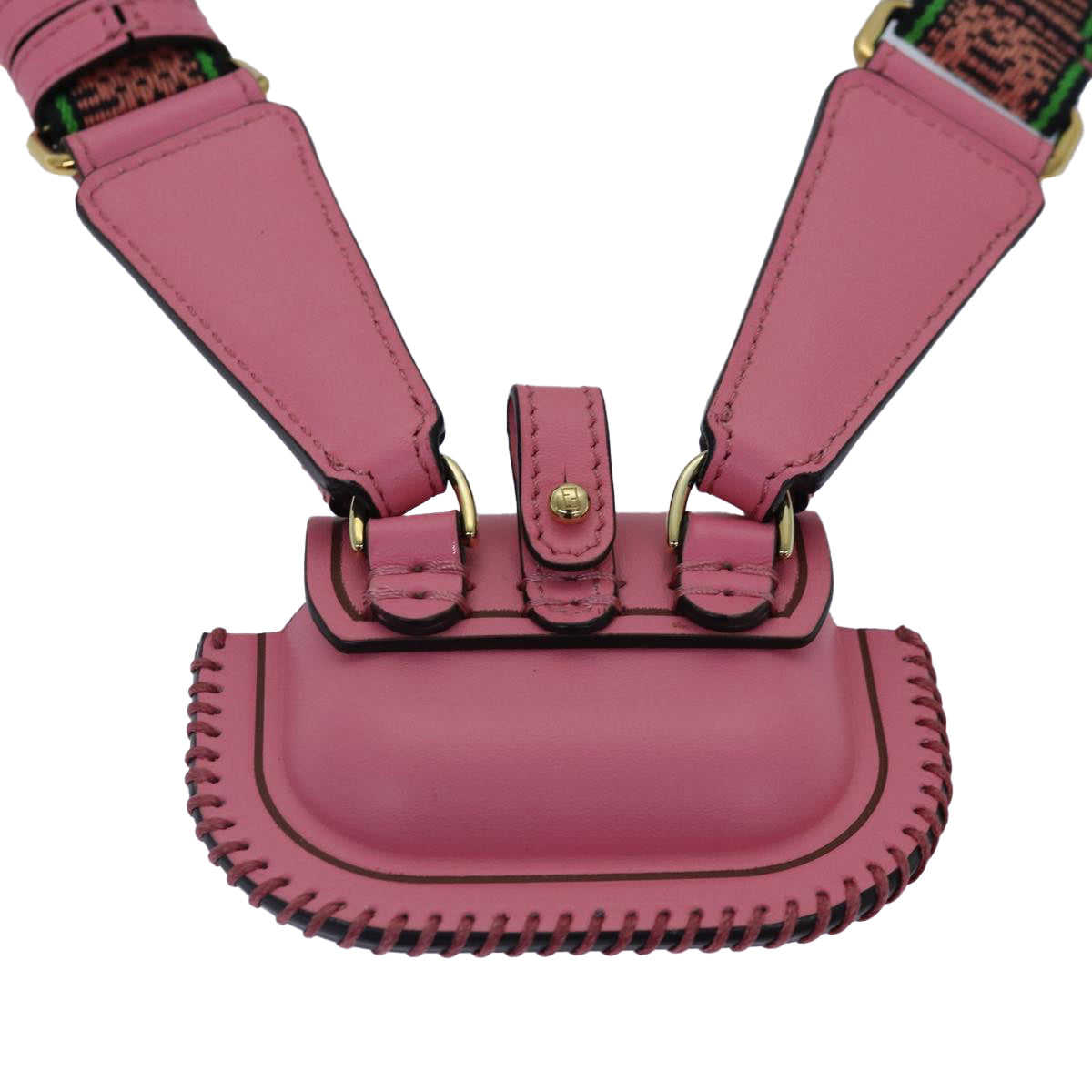 FENDI AirPods Case Pouch Leather Pink 86208