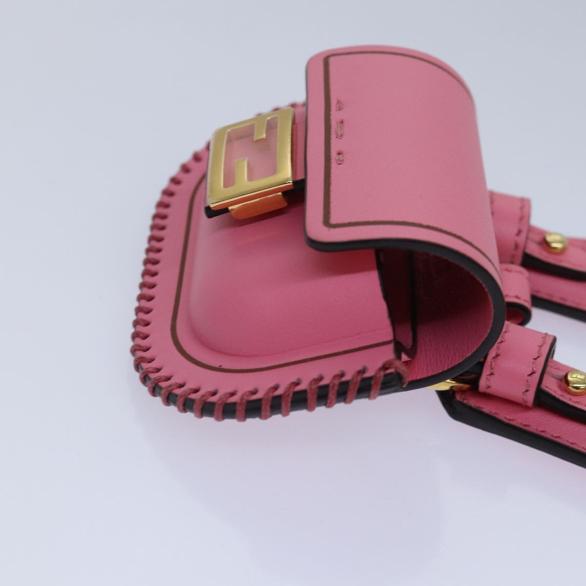 FENDI AirPods Case Pouch Leather Pink 86208