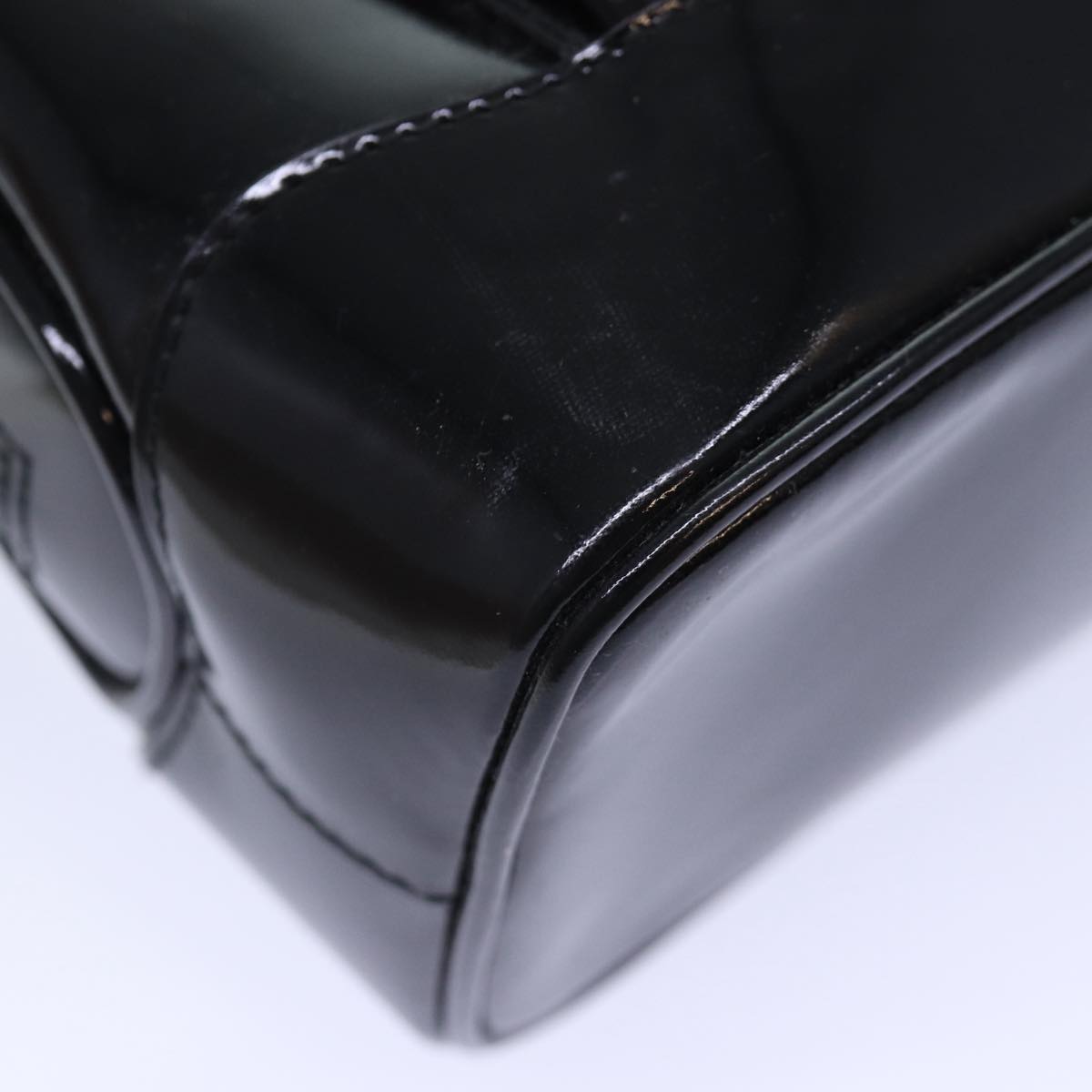 GUCCI Bamboo Backpack Enamel Black Gold 001 1075 1650 0 86335