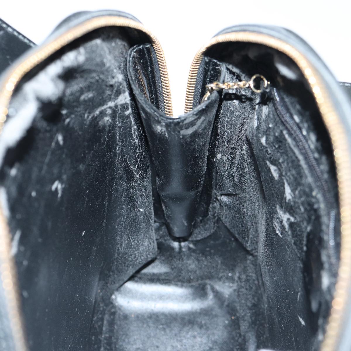 GUCCI Bamboo Backpack Enamel Black Gold 001 1075 1650 0 86335