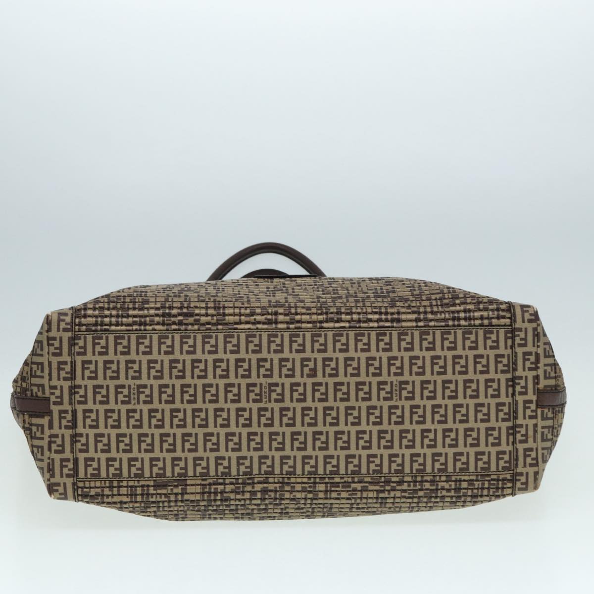 FENDI Zucchino Canvas Hand Bag Brown 86480