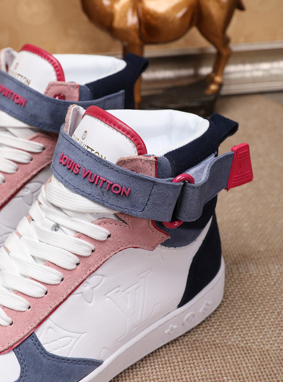 GLM - LUV Rivoli High Pink Blue White Sneaker