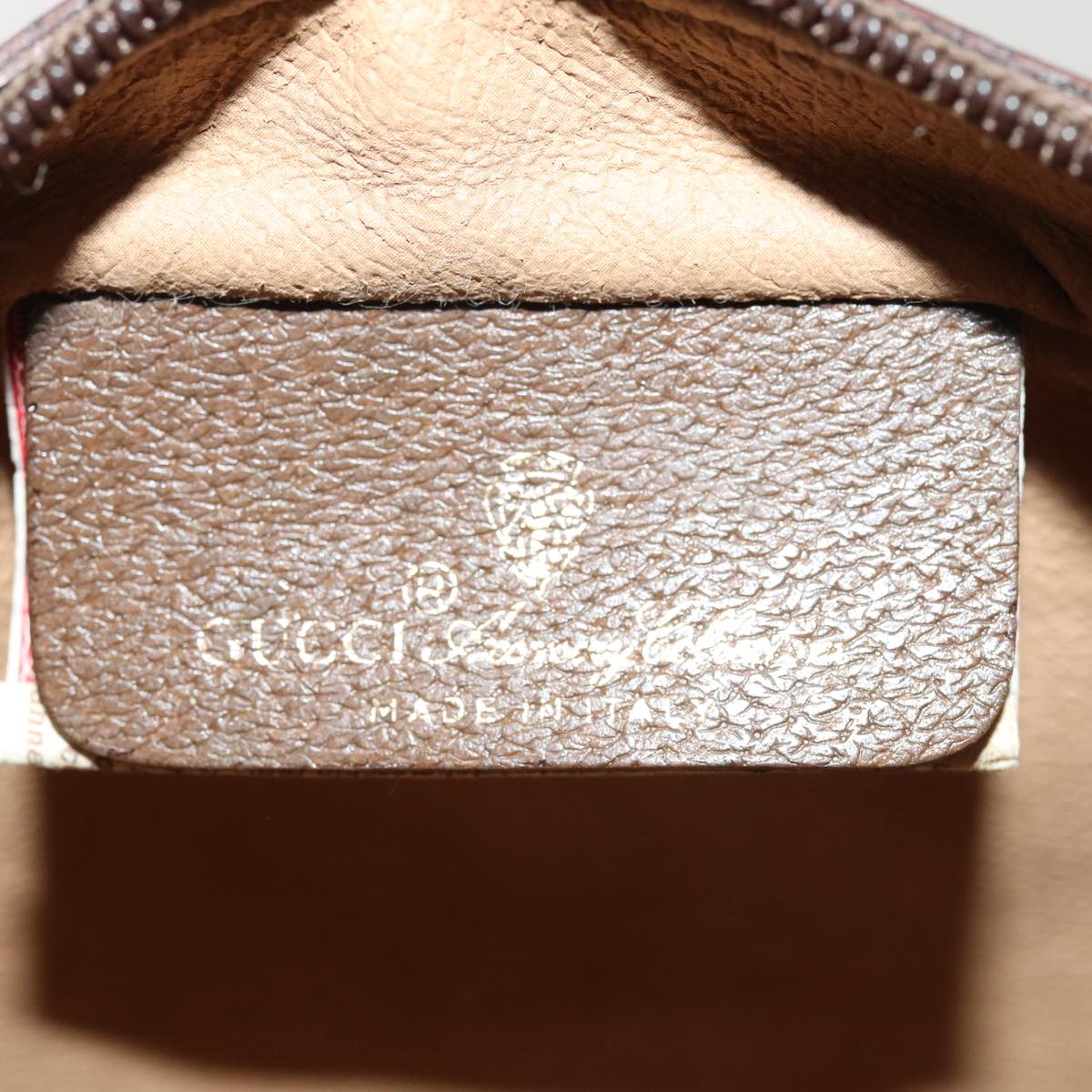 GUCCI GG Supreme Web Sherry Line Shoulder Bag Beige Gold 98 02 004 86829