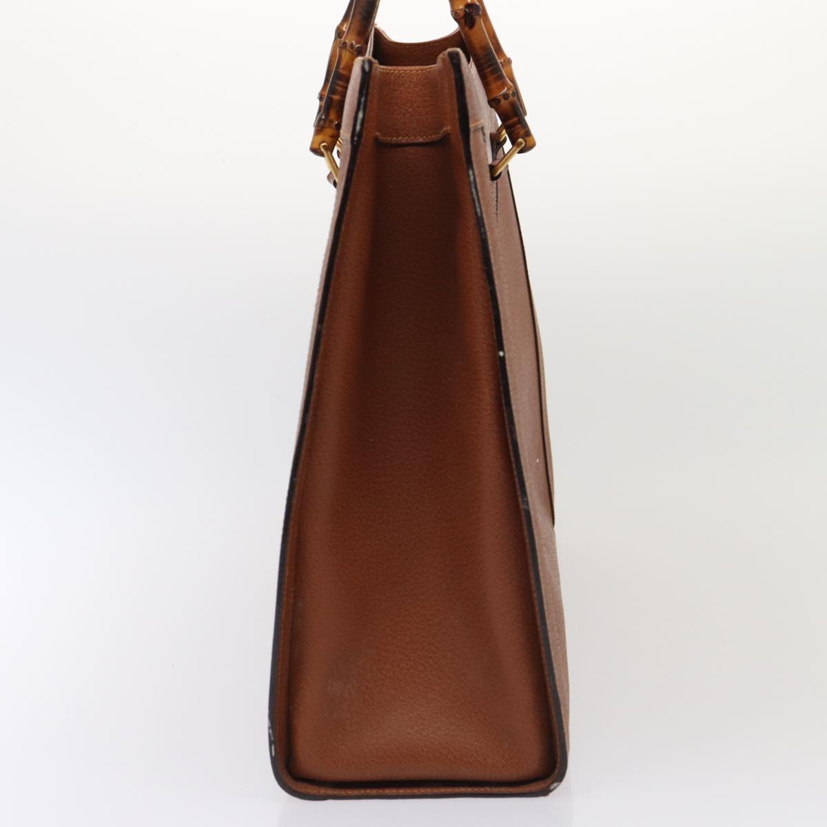GUCCI Bamboo Hand Bag Leather Brown Gold 002 1186 0259 86920