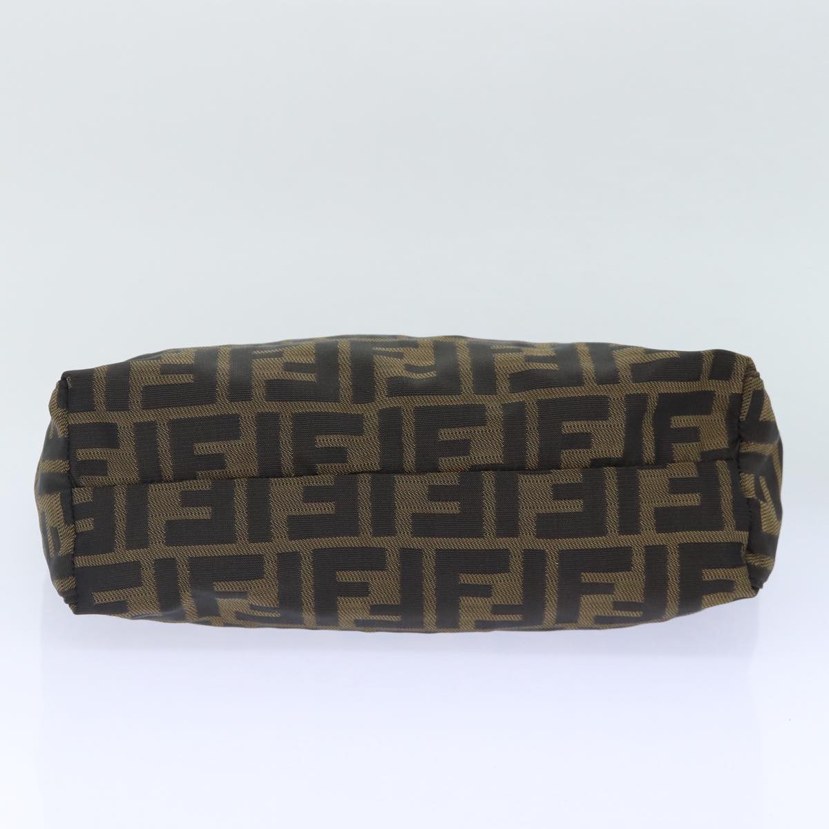 FENDI Zucca Canvas Hand Bag Brown Black Silver 86924