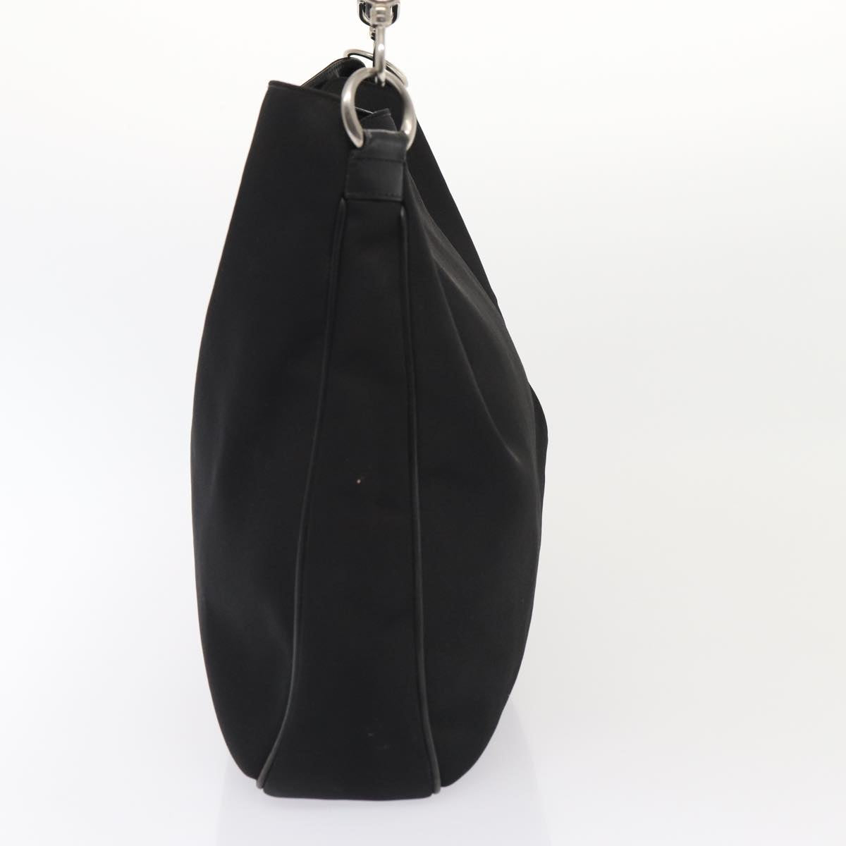 GUCCI Bamboo Hand Bag Nylon 2way Black Silver 001 2113 1577 86930