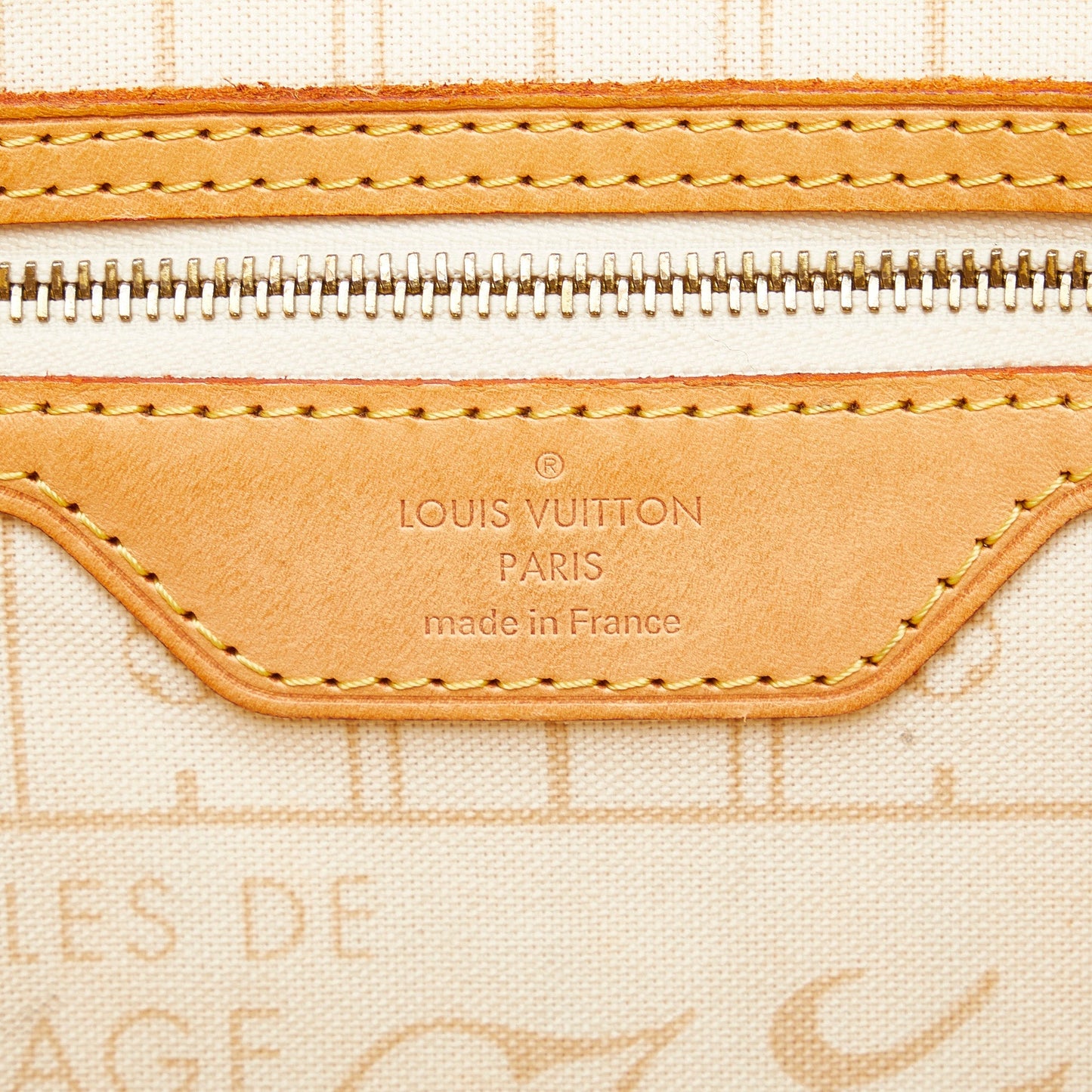 Beige Louis Vuitton Damier Azur Neverfull PM Tote Bag
