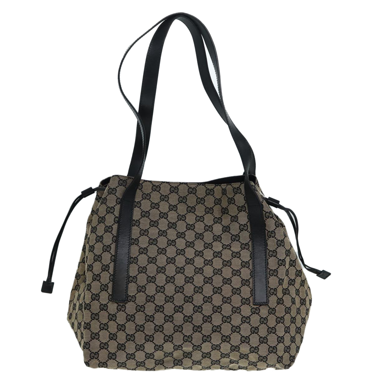 GUCCI GG Canvas Tote Bag Beige Gold 87025