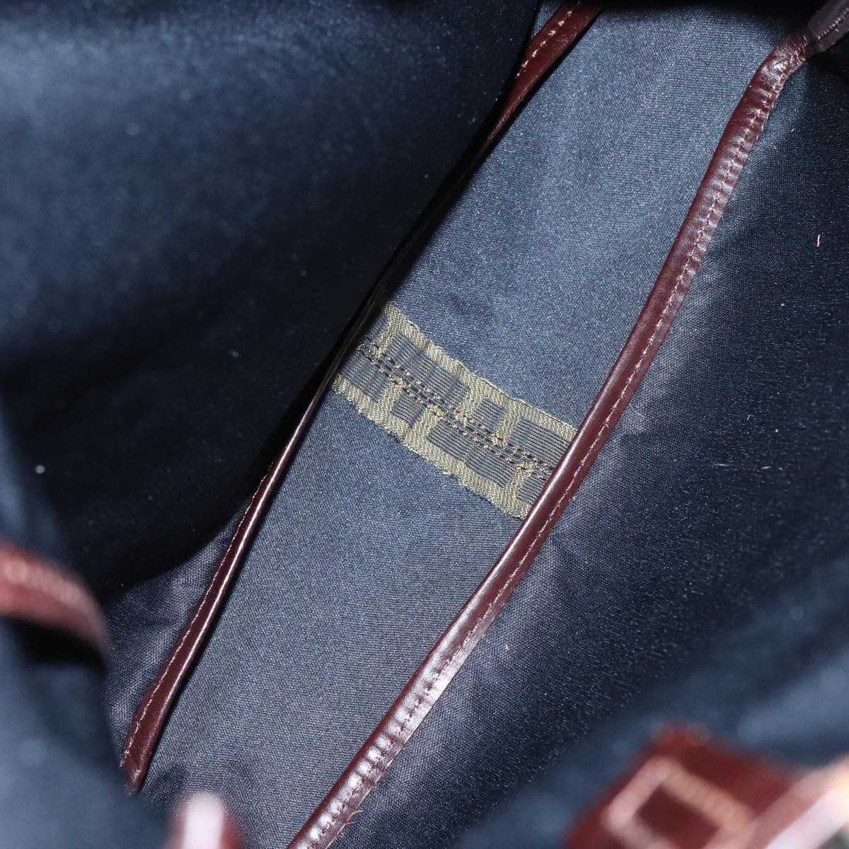 FENDI Zucca Canvas Tote Bag Brown Black Silver 87107