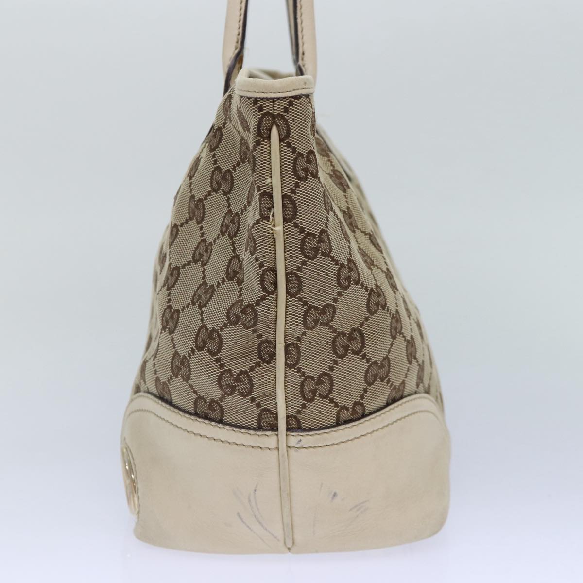 GUCCI GG Canvas Tote Bag Beige Gold 169946 87241