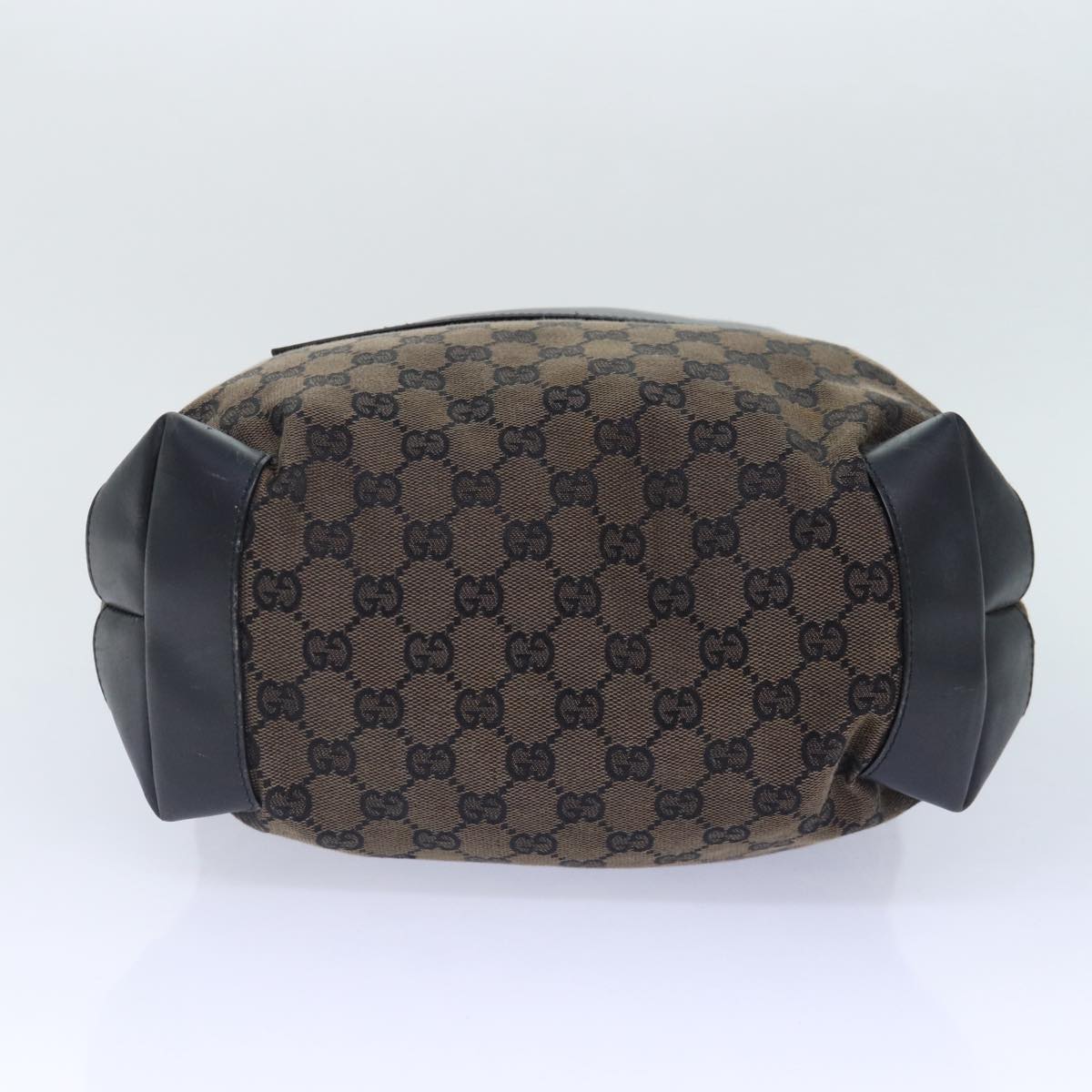 GUCCI GG Canvas Tote Bag Brown Silver 019 0401 1956 87265