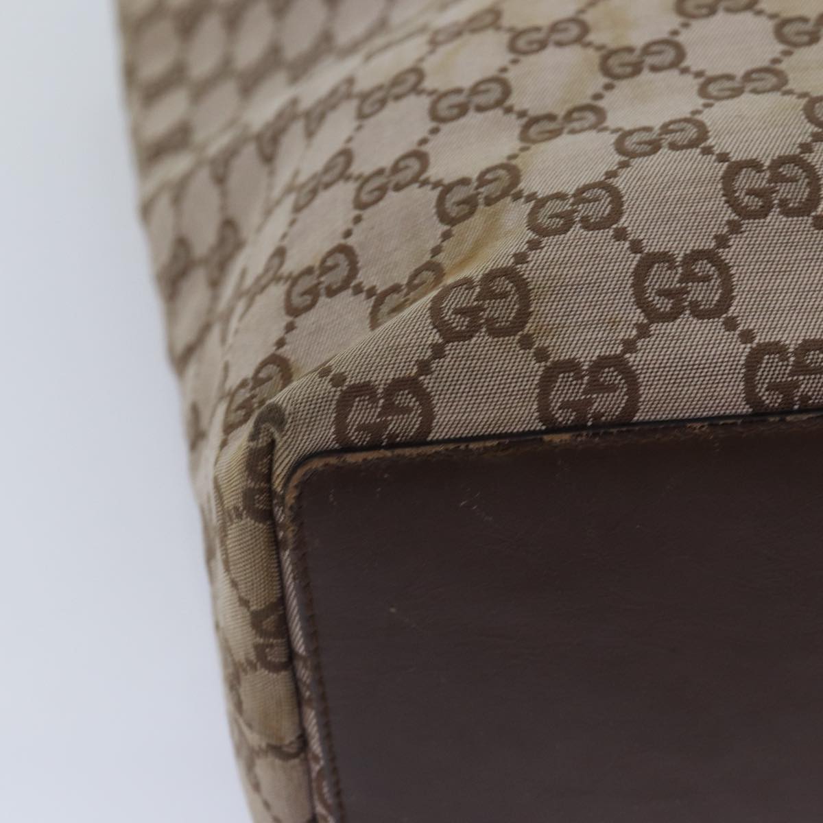 GUCCI GG Canvas Tote Bag Beige 002 1098 87340