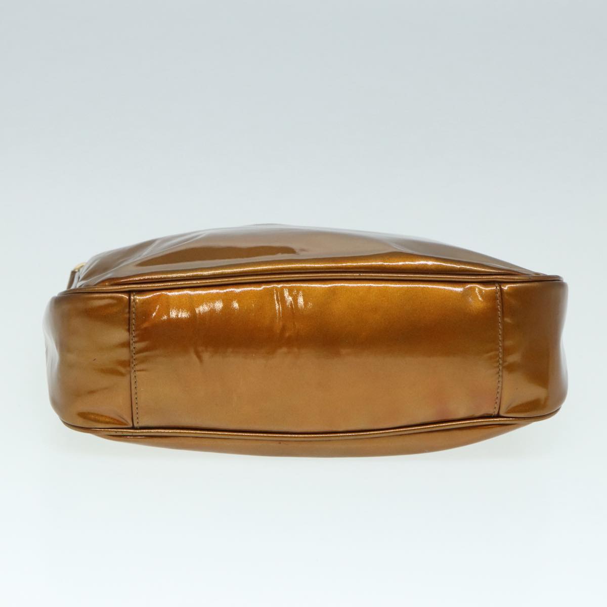 GUCCI Bamboo Hand Bag patent 2way Bronze 87342