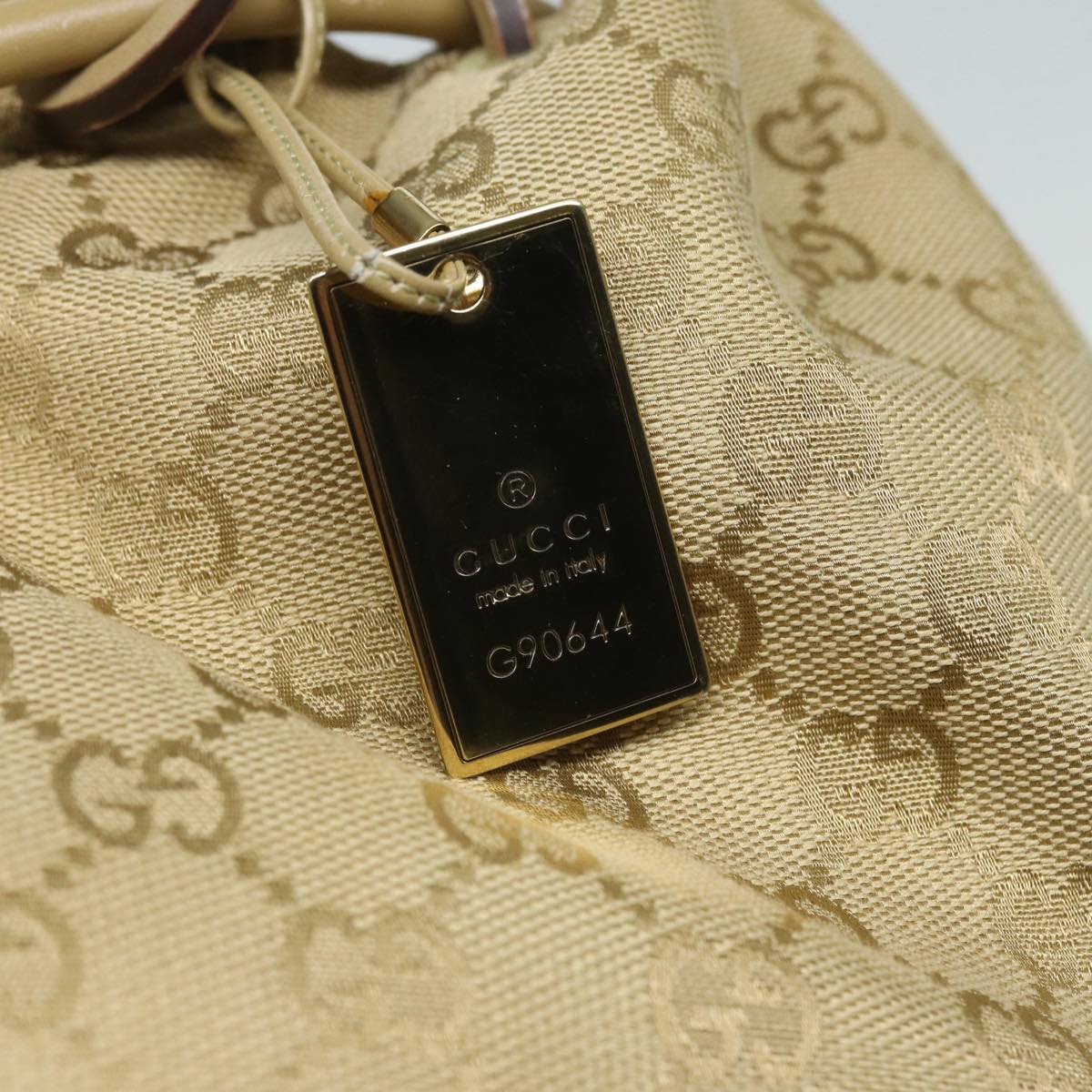 GUCCI GG Canvas Shoulder Bag Beige 90644 87426