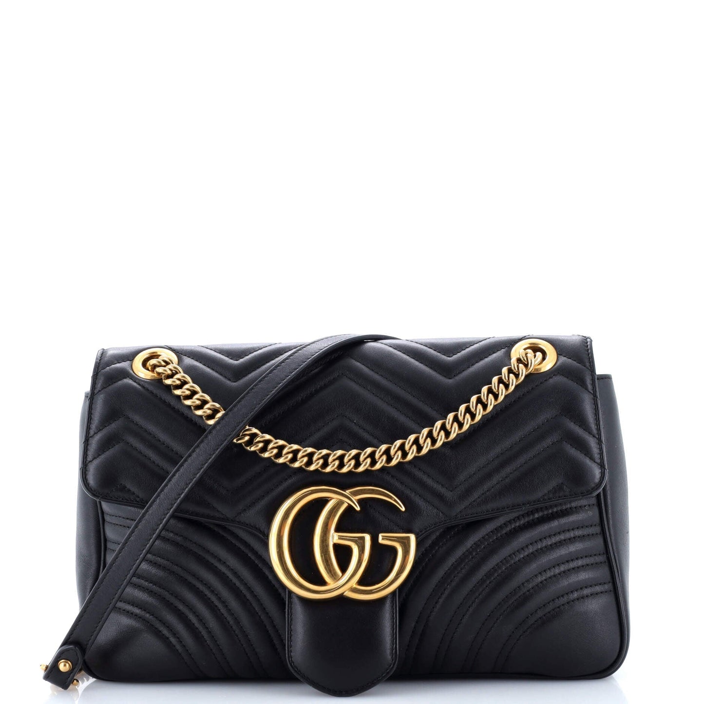 GG Marmont Flap Bag Matelasse Leather Medium
