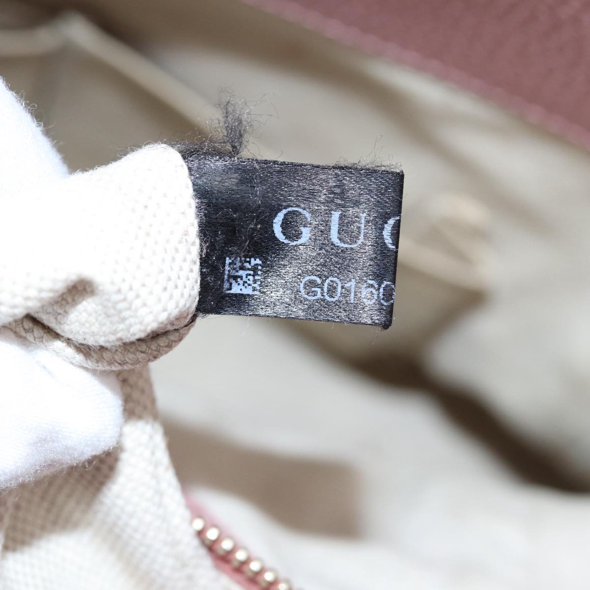 GUCCI Tote Bag Leather Gray Gold 354408 87628