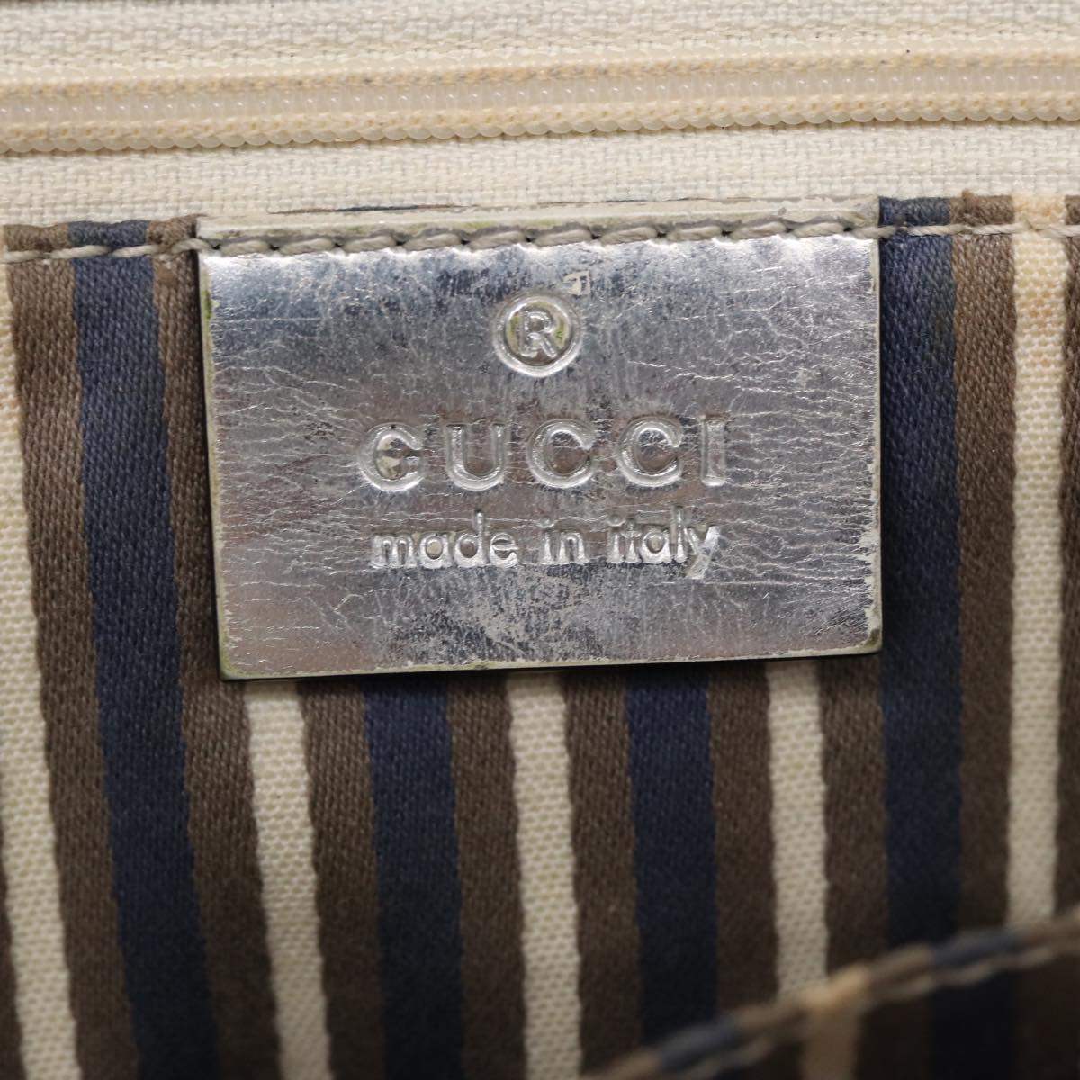 GUCCI GG Canvas Tote Bag Silver 87799