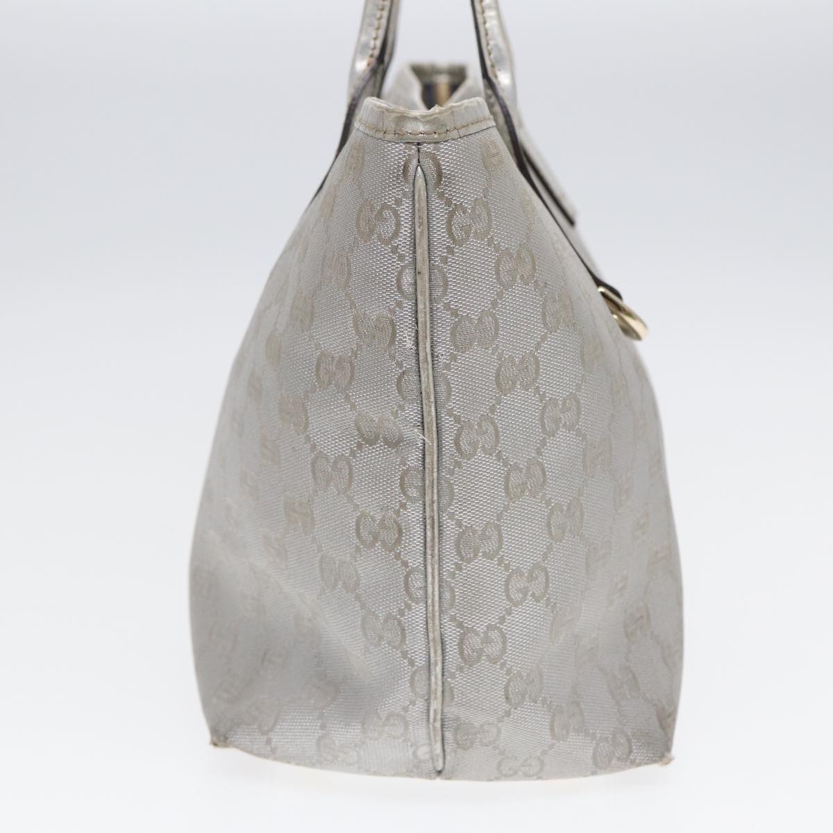 GUCCI GG Canvas Tote Bag Silver 87799