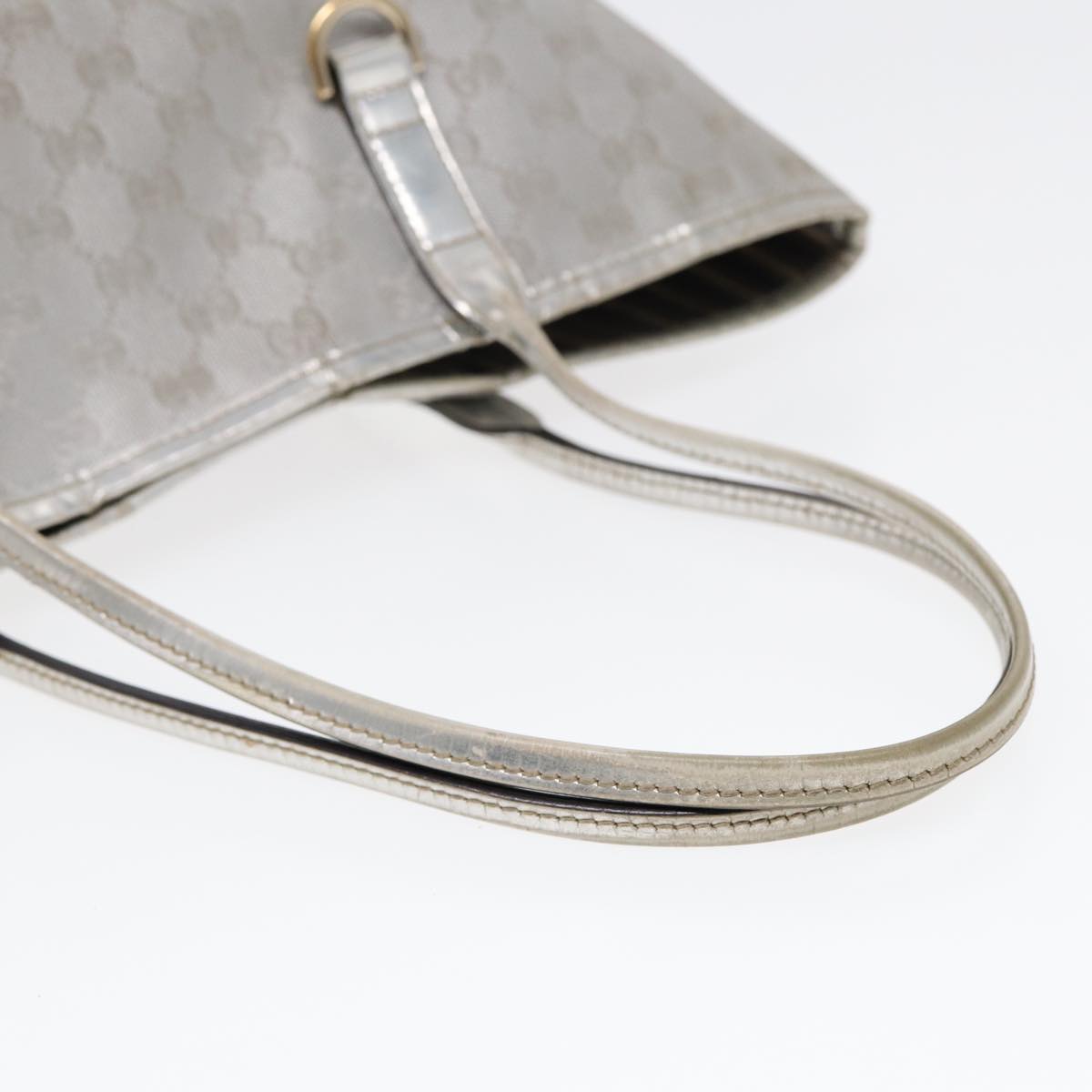 GUCCI GG Canvas Tote Bag Silver 87799