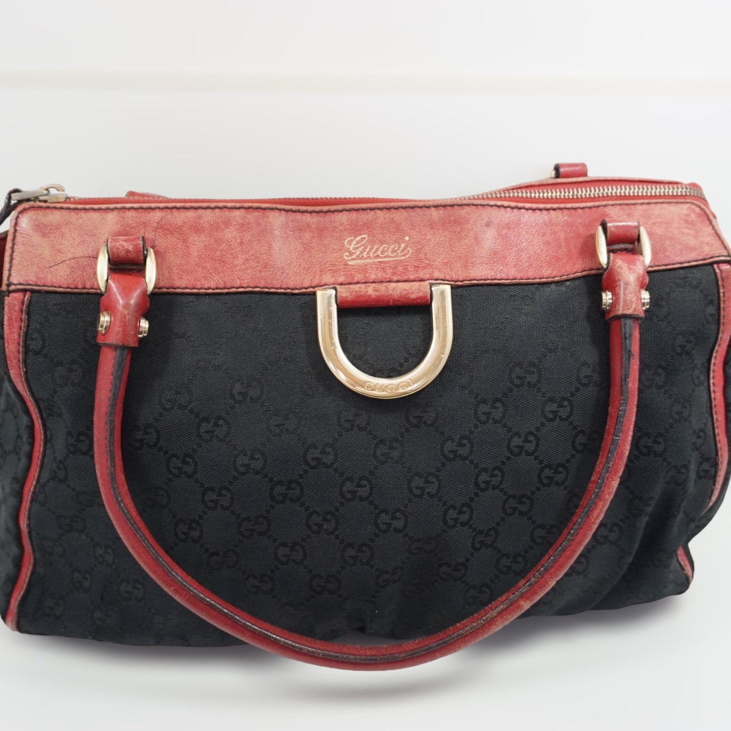 Gucci Sort og RÃƒÆ’Ã‚Â¸d Skuldertaske