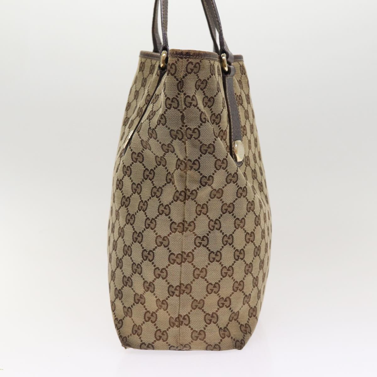 GUCCI GG Canvas Tote Bag Beige Gold 153009 87903