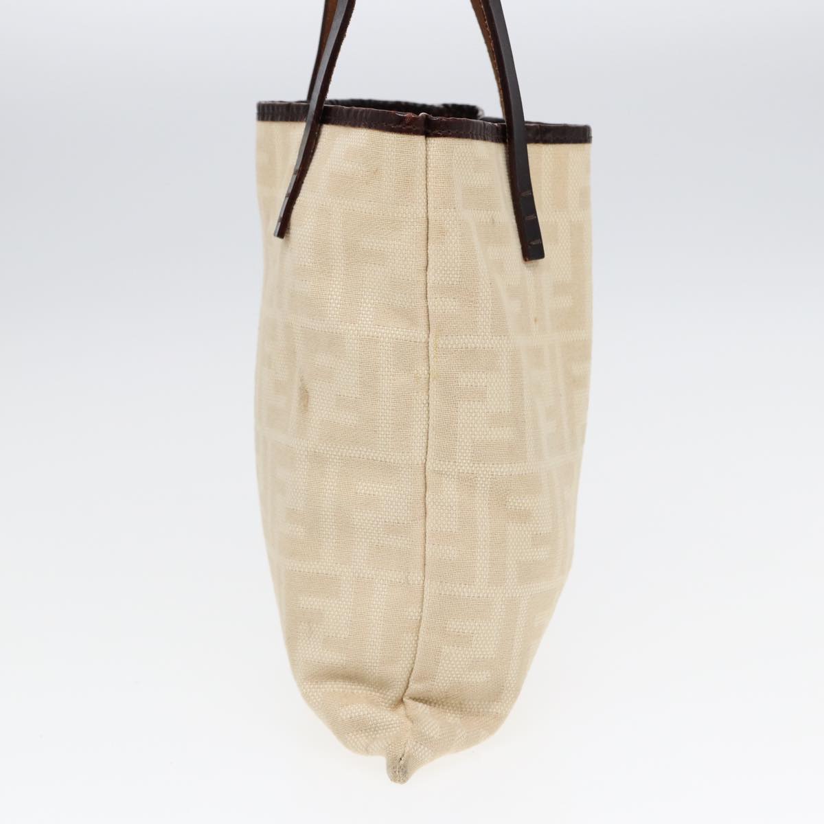 FENDI Zucca Canvas Hand Bag Beige 87916