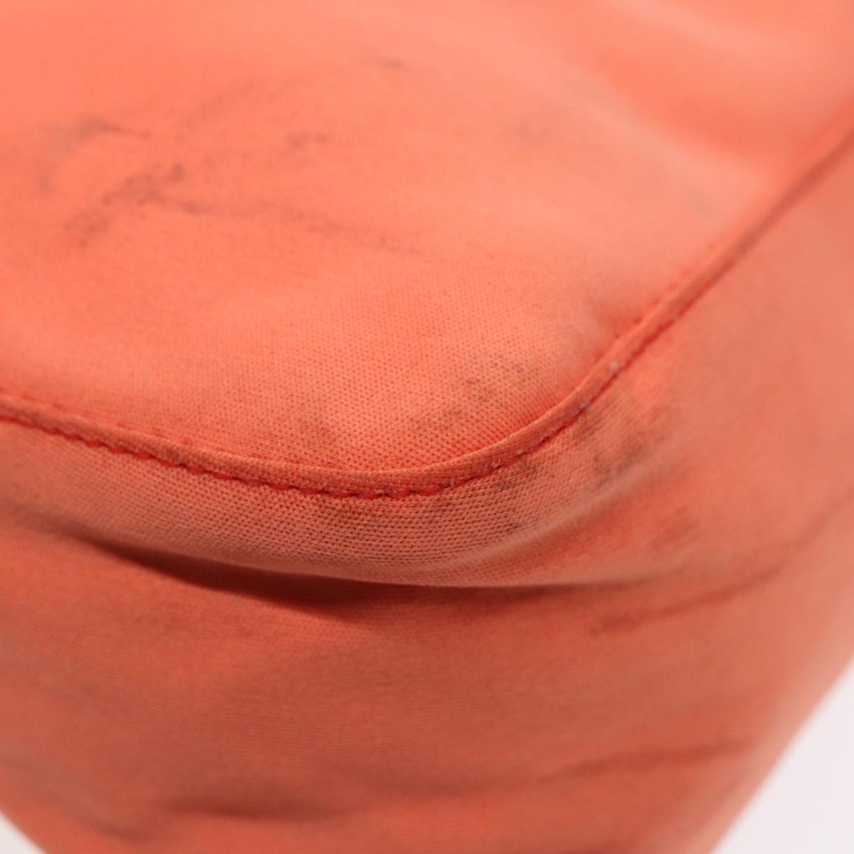 FENDI Mamma Baguette Shoulder Bag Nylon Orange Silver 88076