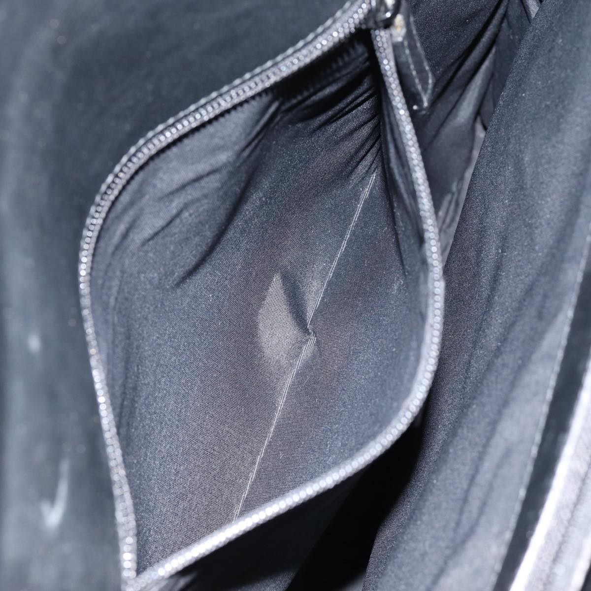 GUCCI GG Canvas Business Bag Black Silver 88143