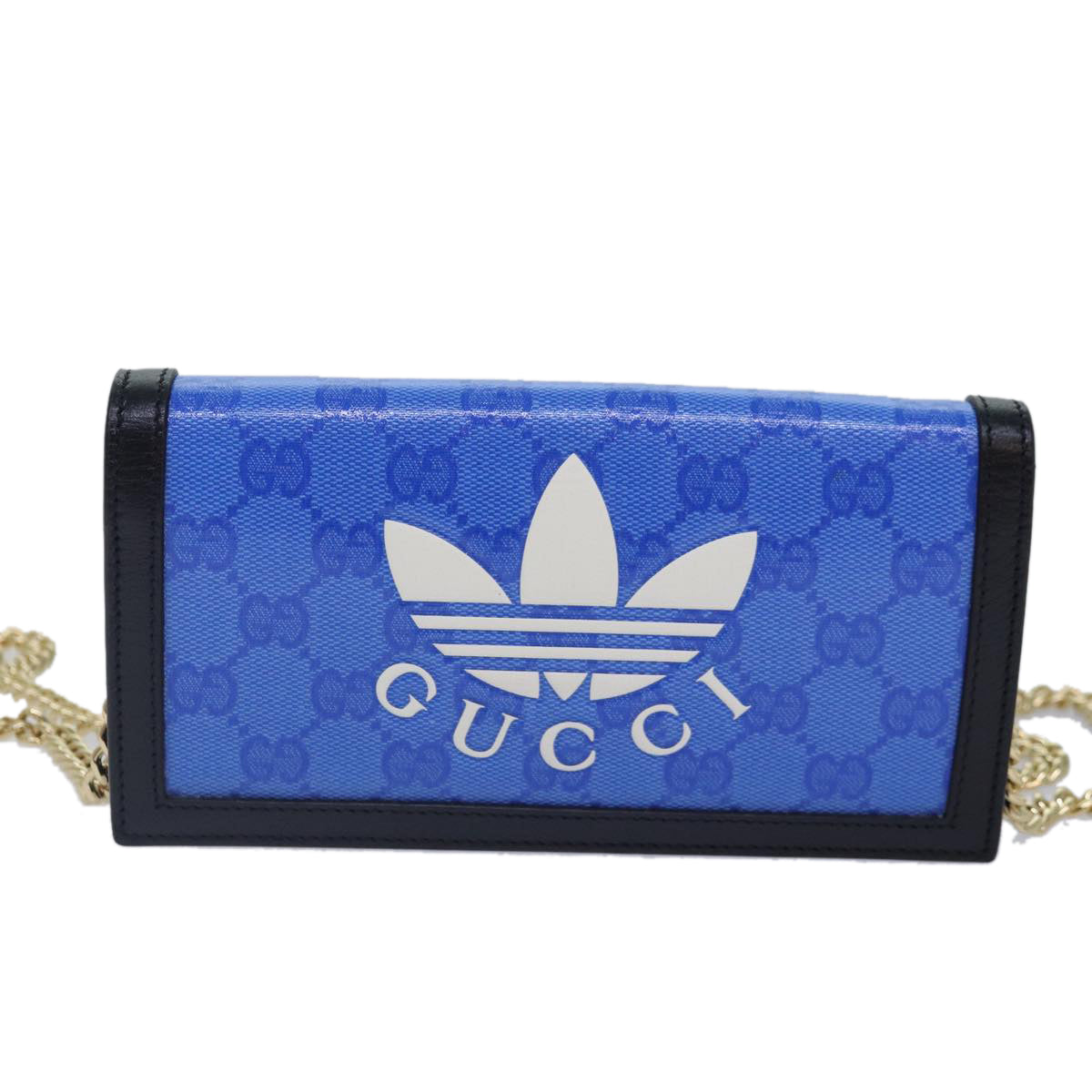 GUCCI GG Supreme Adidas Collaboration Chain Shoulder Wallet 621892 88144A