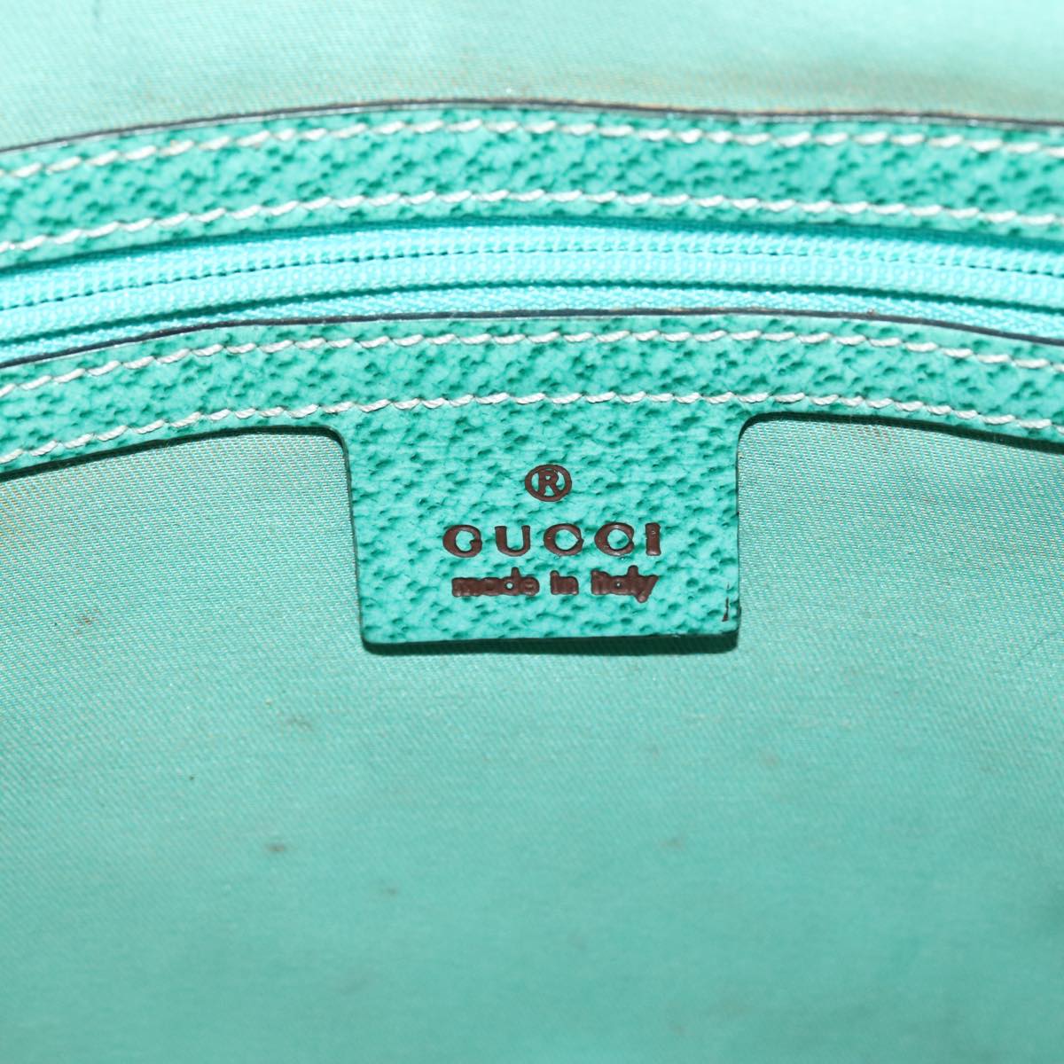 GUCCI GG Canvas Shoulder Bag Beige Silver 124357 88168