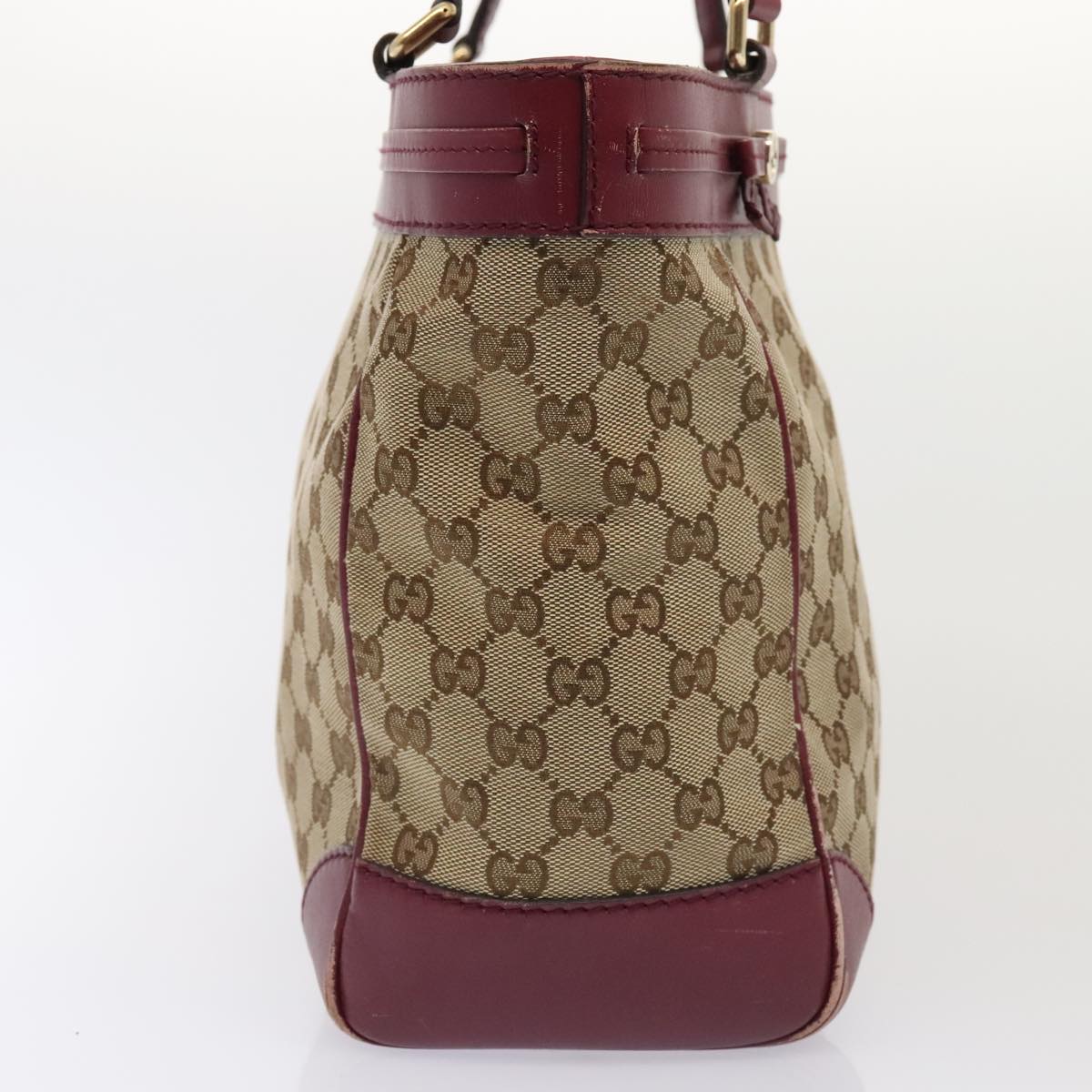 GUCCI GG Canvas Shoulder Bag Beige Gold 257061 88172