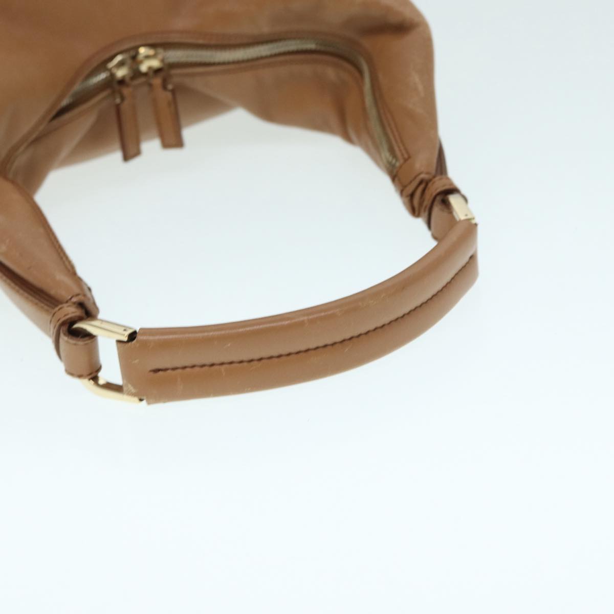 GUCCI Shoulder Bag Leather Beige Gold 001 4288 88530