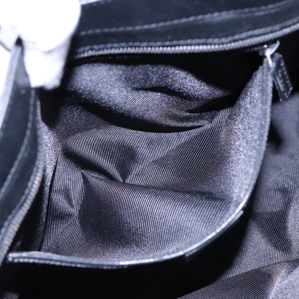 GUCCI Tote Bag GG Canvas Black Silver 002 1119 88532
